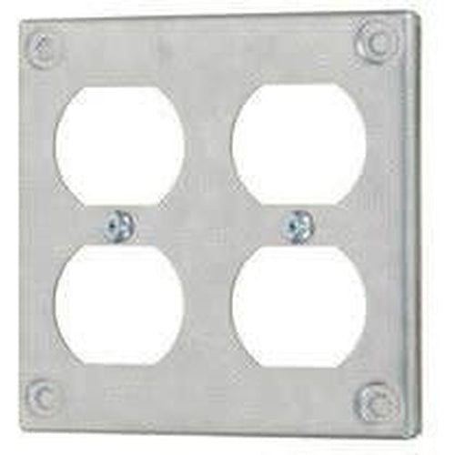 4" Square Cover Duplex Receptacle (8371) (50012)