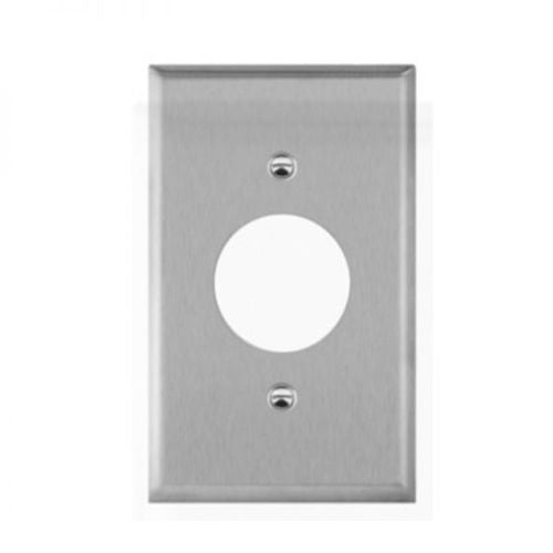 Stainless Steel Single Gang Wall plate with 2.15 In Hole (7751) (50400)