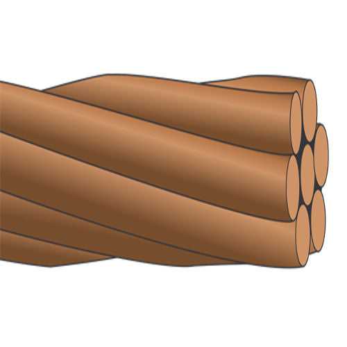 Bare Copper 6 AWG Stranded
