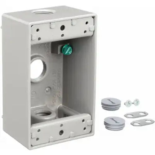 Single Gang Weatherproof Box 2" Deep 3x3/4" (1B75-3) (50569)