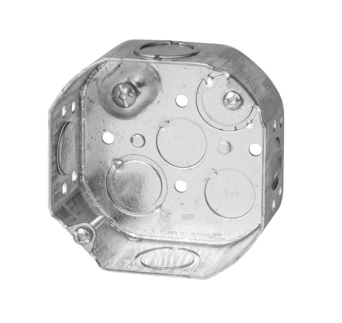 Octagon Metal Box With Knockout (54151-K) (50076)