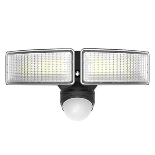 LED Motion Security Lights Two Head 24W 5CCT, Black (VO-SC2W24-120-P-5WAY/BK) (60775)
