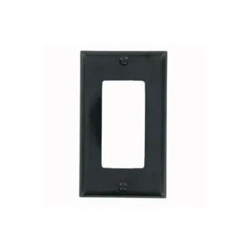 Decora Single Gang Plate Black