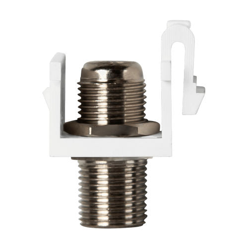 Nickel F-Type Coupler Bulkhead, Female to Female (6102) (50370)